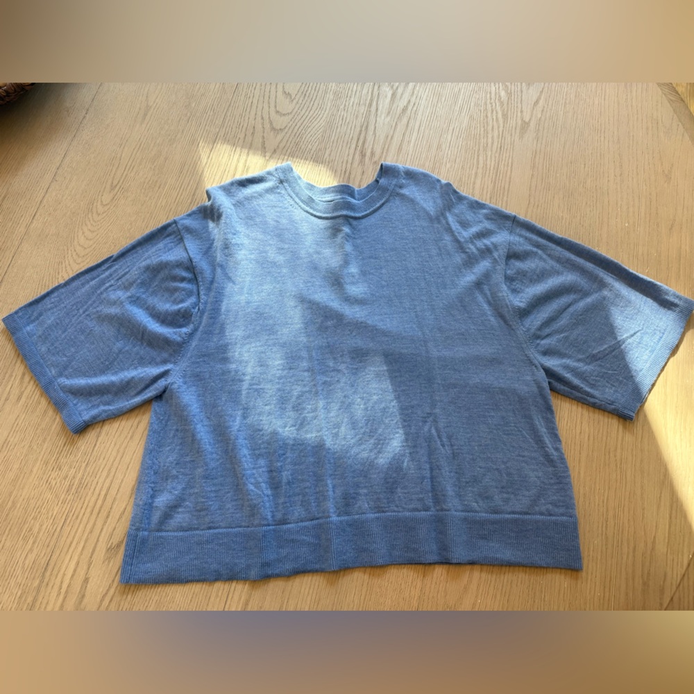 Banana Republic Blue merino wool s/s Crew Neck Sweater